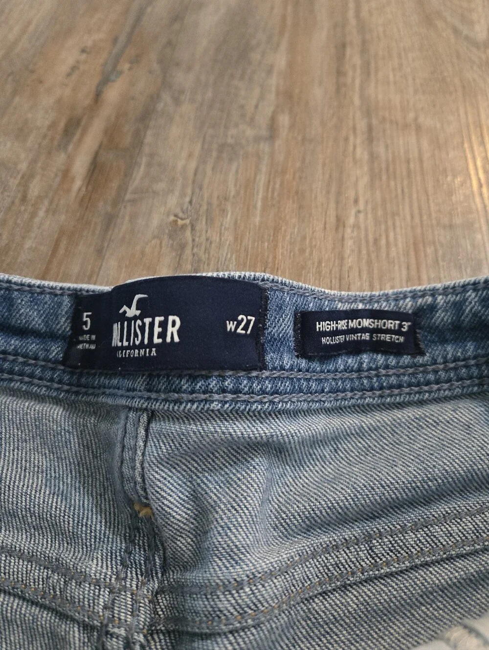 Hollister High-Rise Denim Mom Shorts
